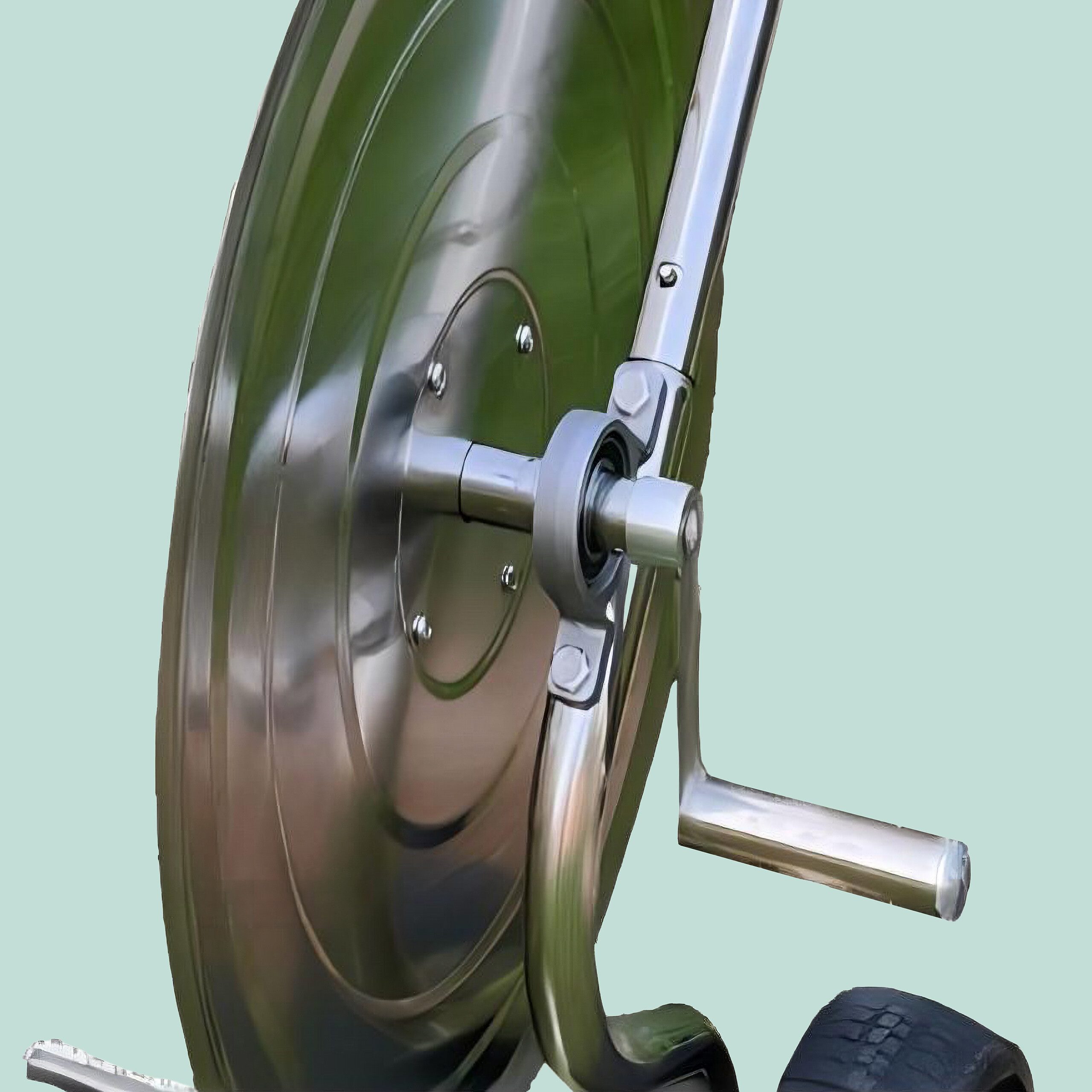 relaxdays Schlauchhalterung Schlauchwagen aus Edelstahl