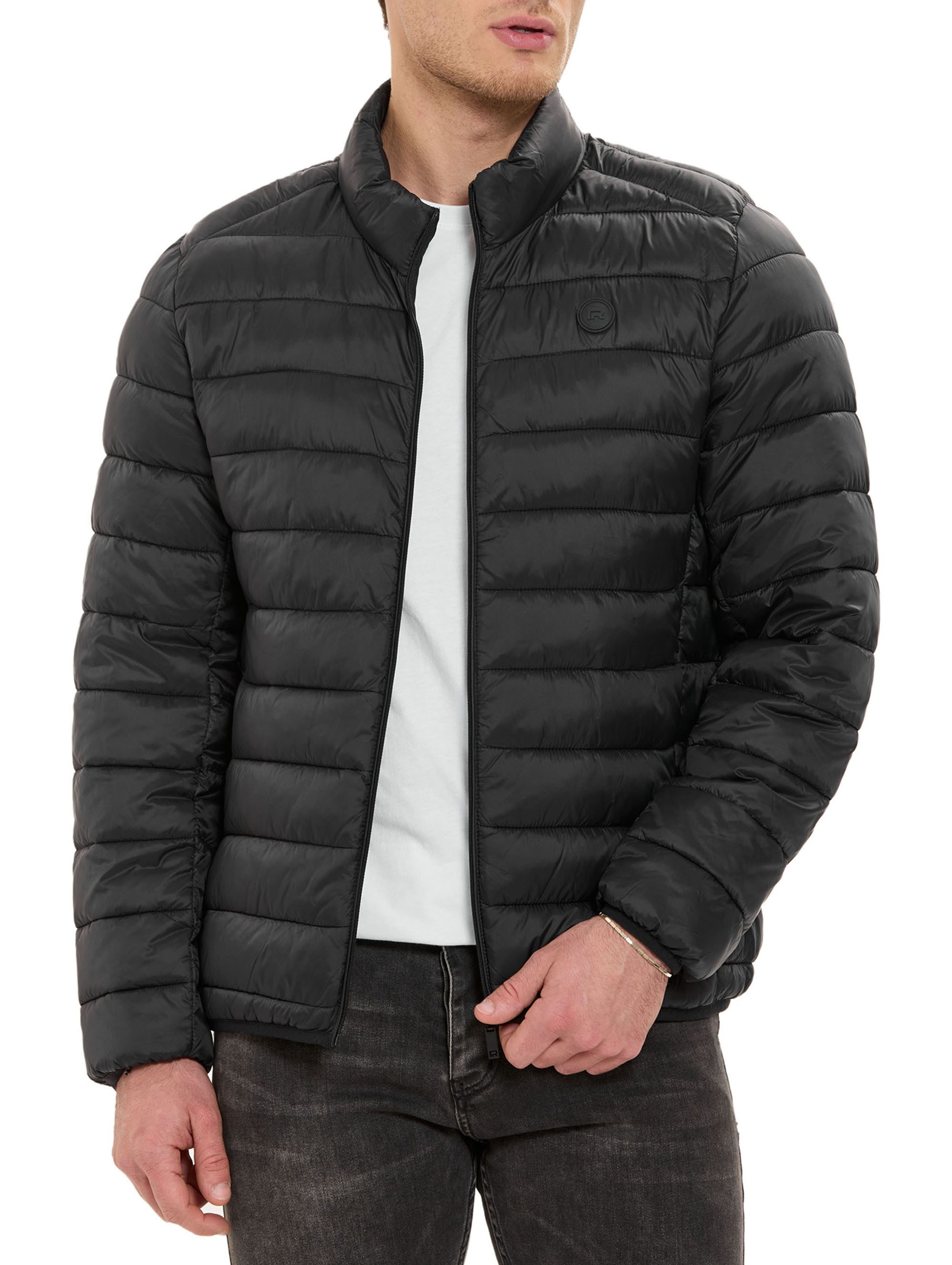 Sommerjacke mit Stehkragen und Reißverschluss Steppjacke Casual
