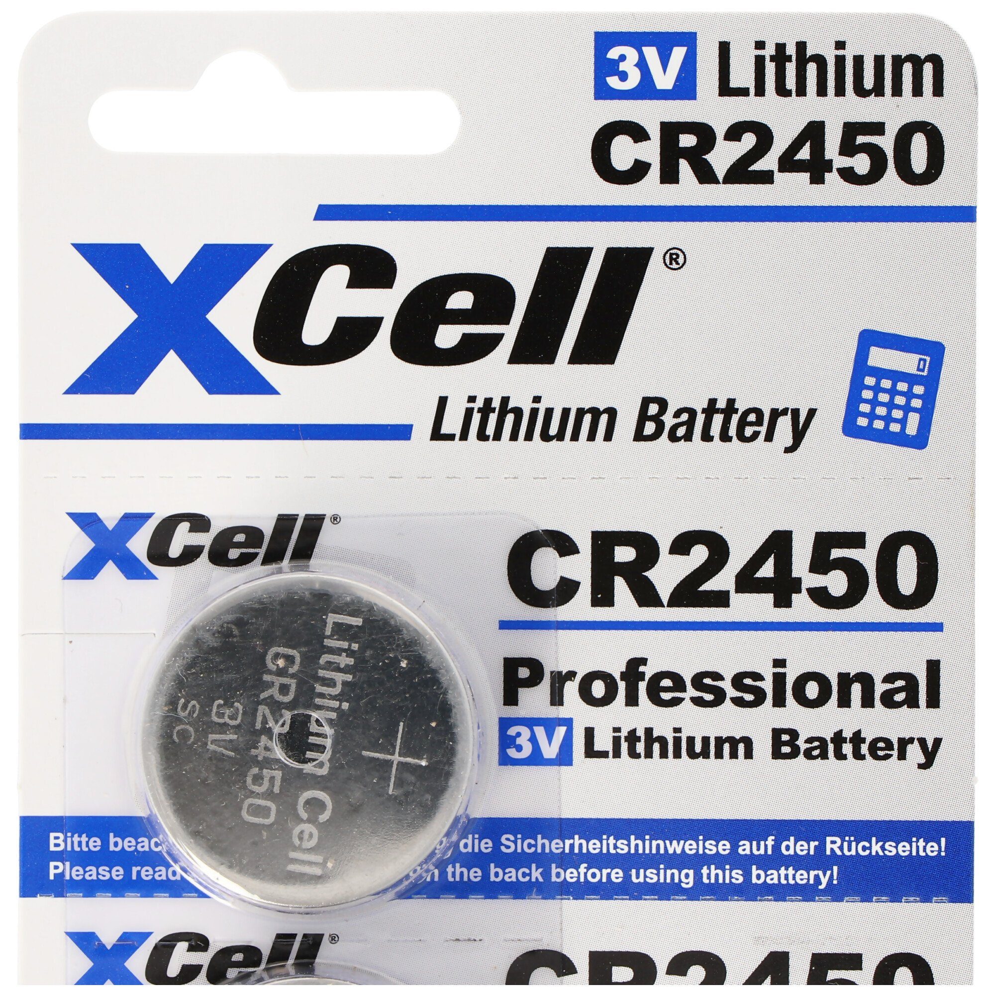 XCell 5er-Sparset CR2450 Lithium Batterie 3V, CR2450 Batterien im praktisch Batterie, (3,0 V)