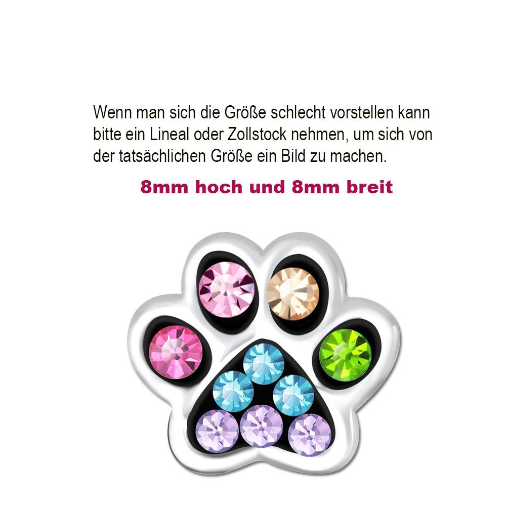 Limana Paar Ohrstecker Kinder Mädchen Ohrringe 925 Silber Hunde Katzen Pfote, Kinderohrringe Kinderschmuck Echtschmuck Mädchenohrringe – Bild 5 von 5