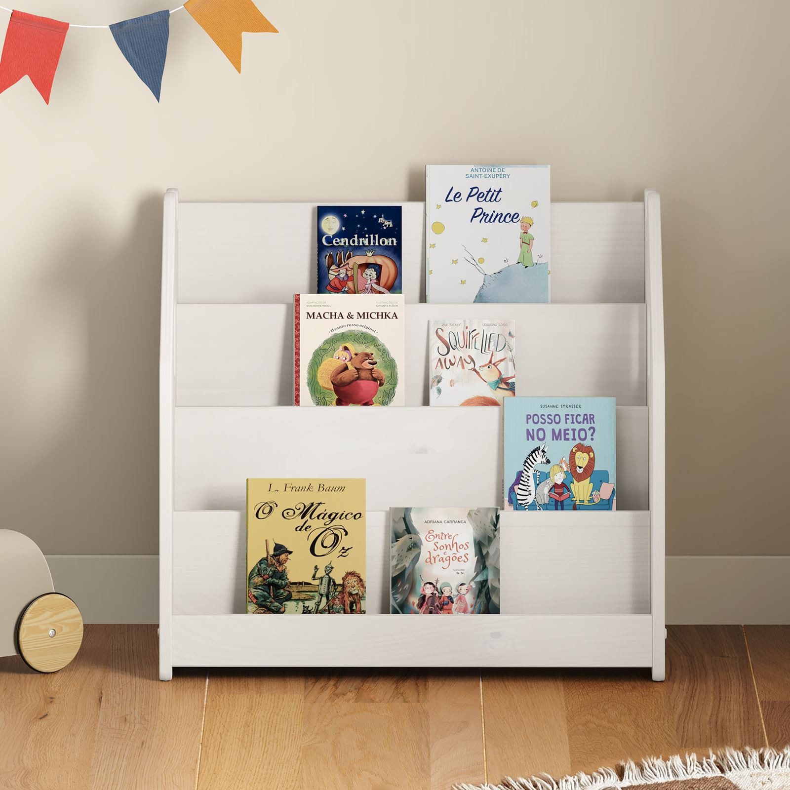 IDIMEX Kinderregal BRUNO, Bücherregal Montessori Kinderregal Kinderzimmer Regal Massivholz