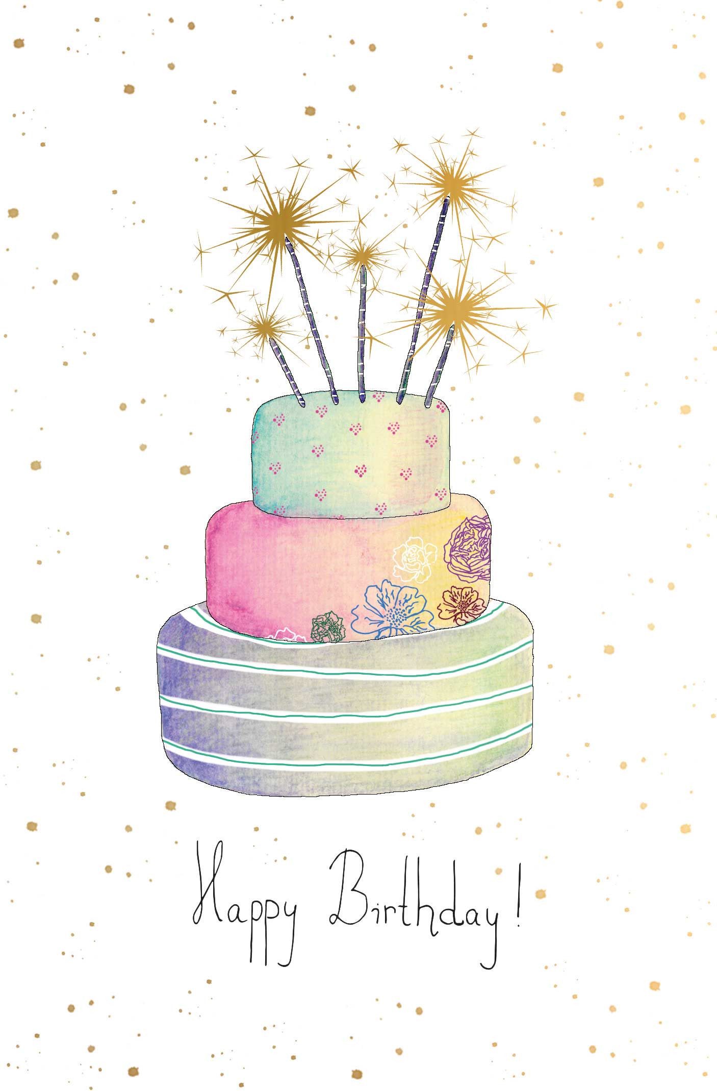 Grußkarten Geburtstag - Glückwunschkarte im Format 11,5 x 17 cm mit Umschlag
