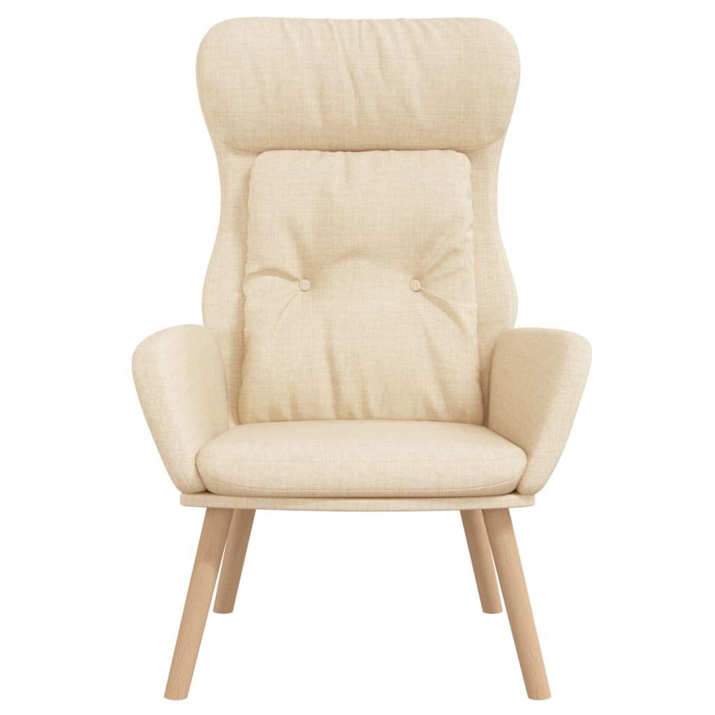 vidaXL Sessel Relaxsessel mit Armlehne gepolstert aus Polyester 70x77x94 cm creme