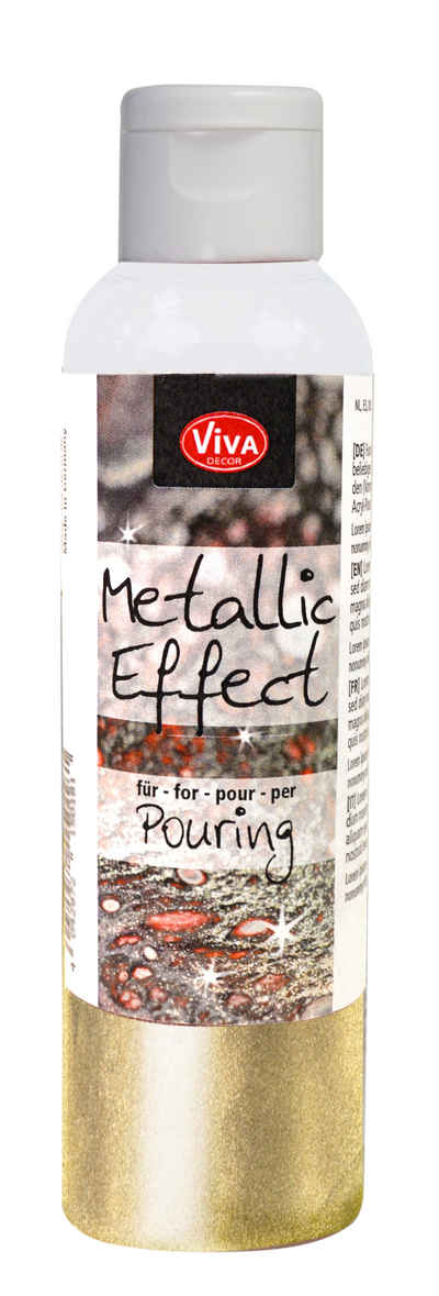 Viva Decor Bastelfarbe Metallic Effektfarbe Metallic Effekt Pouring, 120 ml