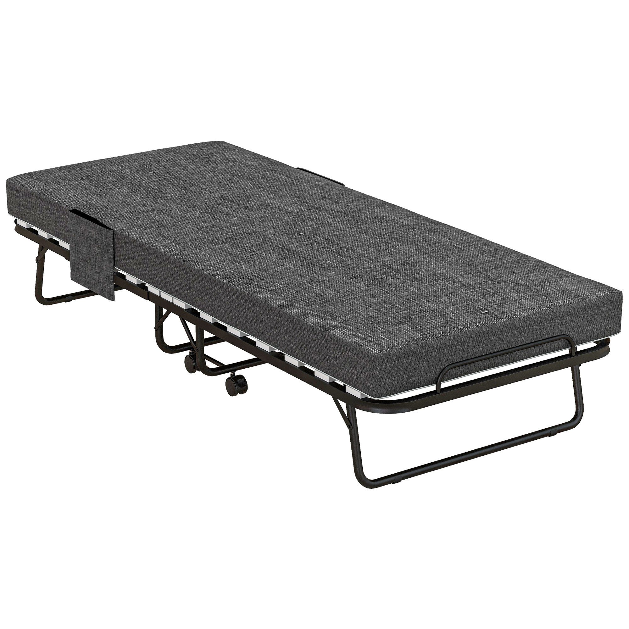 HOMCOM Gästebett tragbares Einzelbett, Seitentaschen (Gästebett, günstig online kaufen