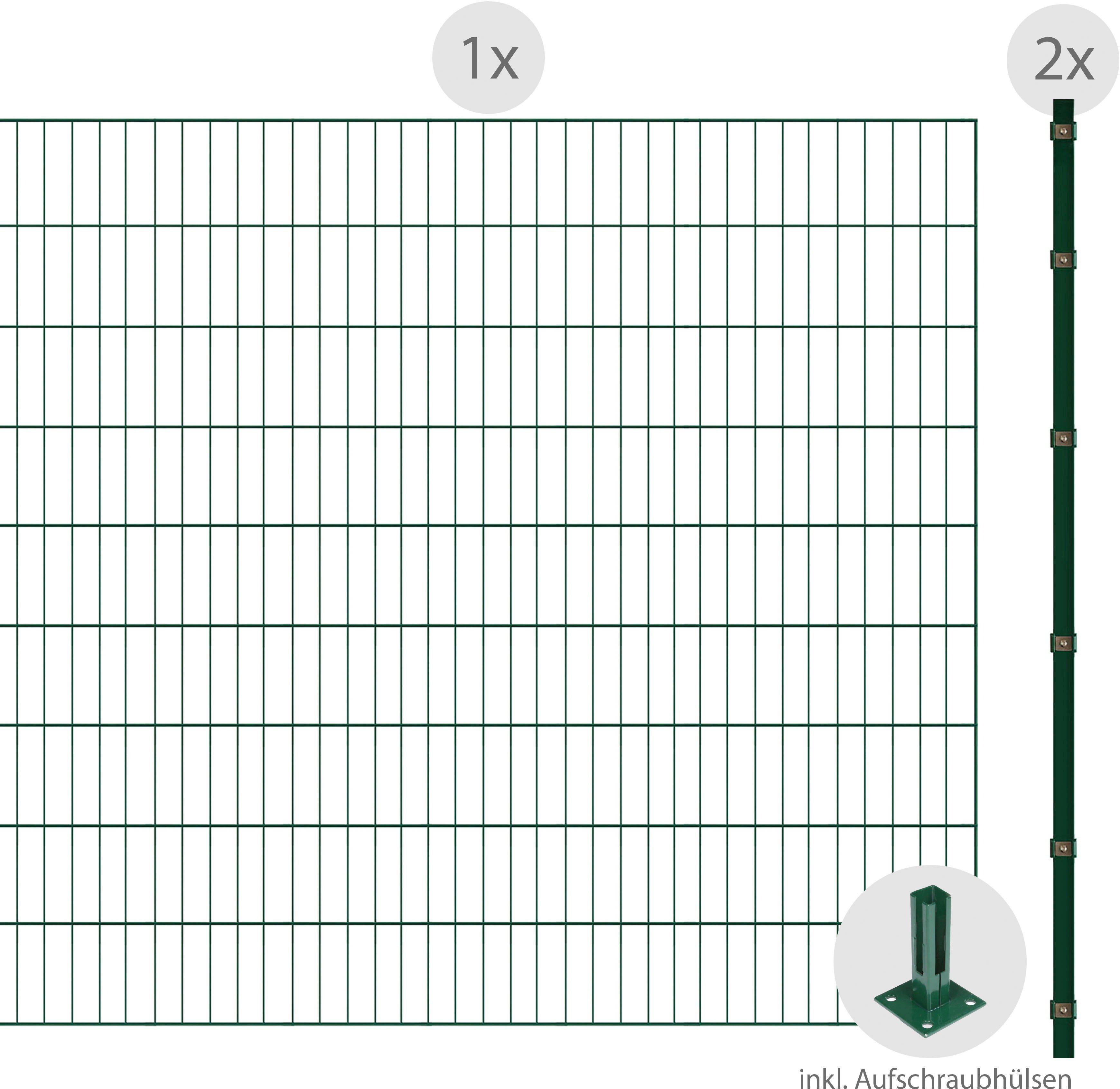 Arvotec Einstabmattenzaun ESSENTIAL 180 zum Aufschrauben, (Set), Zaunhöhe 180 cm, Zaunlänge 2 - 60 m