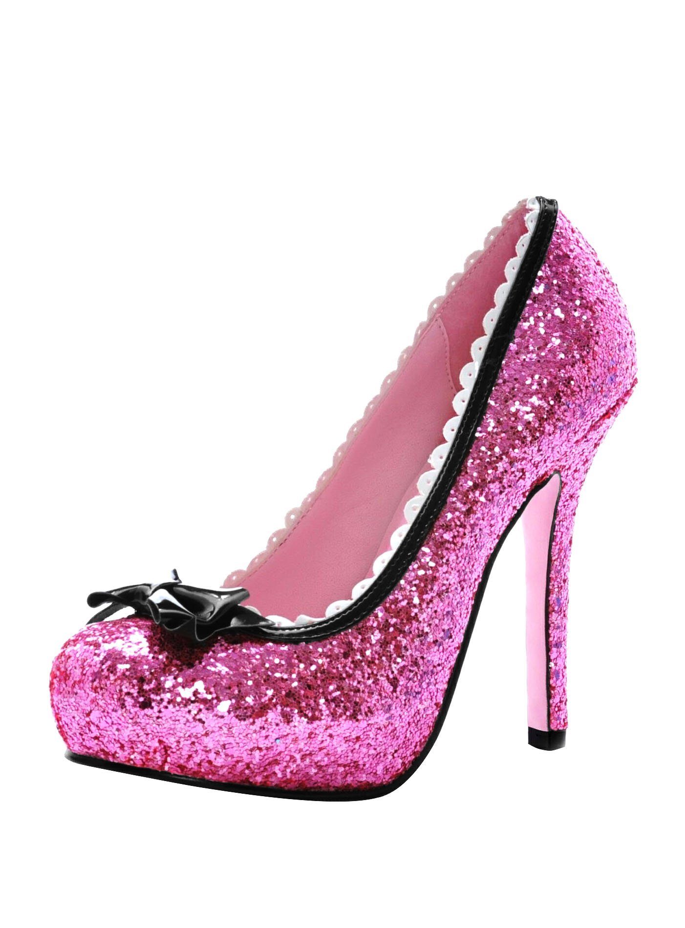 Leg Avenue Kostüm Glitzer High Heels pink, Glitter Pumps für Damen