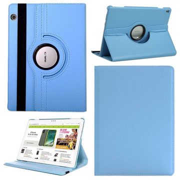 Wigento Tablet-Hülle Für Apple iPad Pro 11.0 Zoll 2018 / iPad Air 2020 4. Gen./ Air 2022 360 Grad Hülle Cover Tasche Hellblau Kunst Leder Case Neu + 0,4 mm Hart Glas