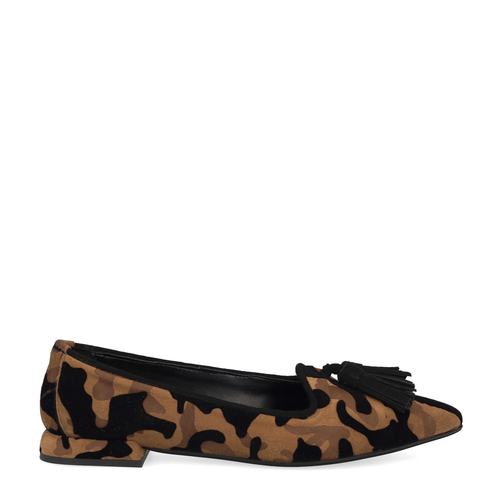 Lüke Schuhe SKYE CUORO / NERO, Ballerina, Braun, Camouflage, Damen Ballerina