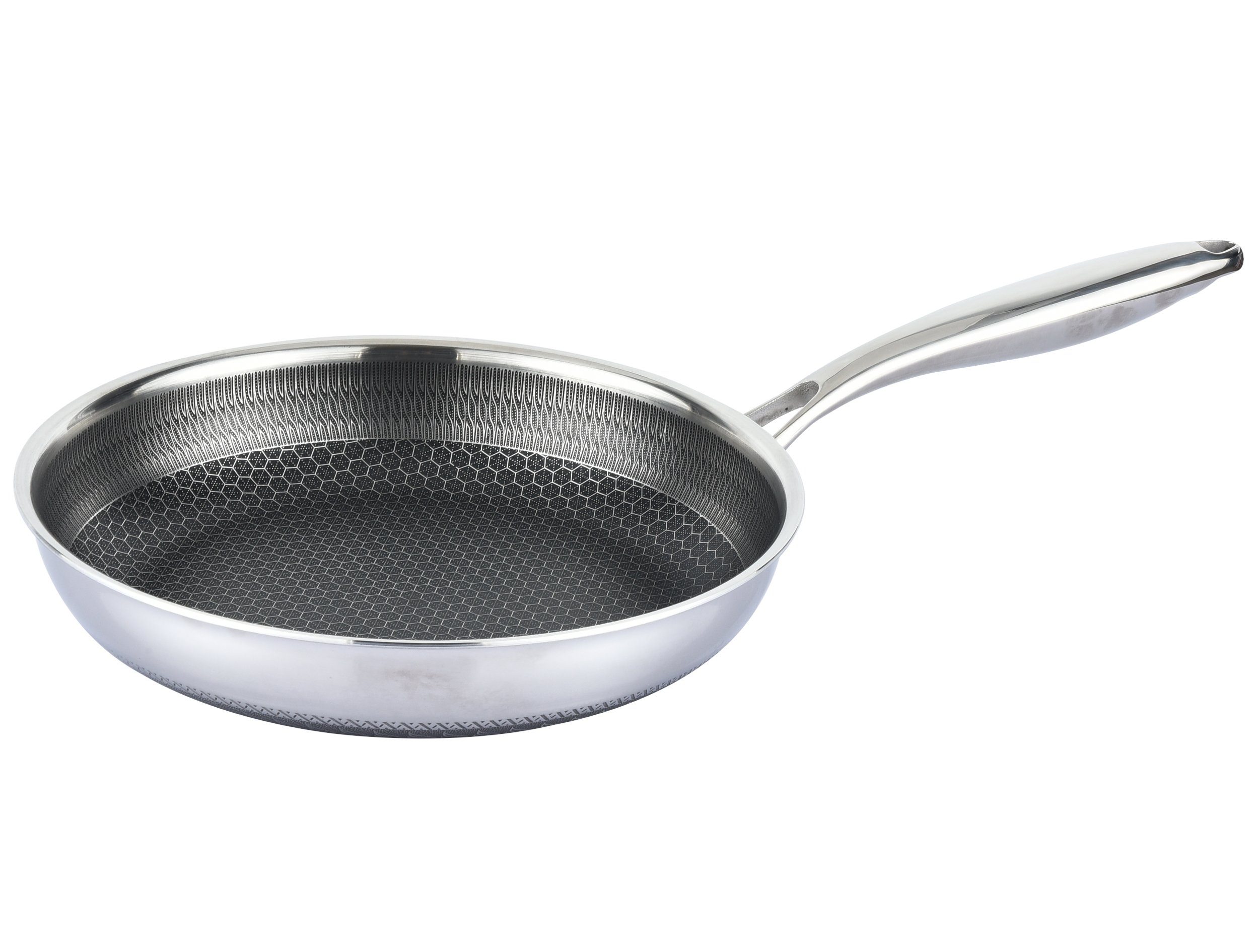 Ø28cm Edelstahl Schmorpfanne Pfanne Cheffinger Edelstahl Cheffinger, Material: Induktion Bratpfanne Schmorpfanne