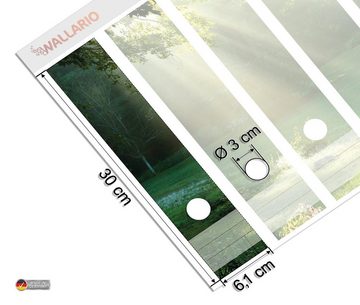 Wallario Etiketten Sonnenstrahlen im Wald, Ordnerrücken-Sticker in verschiedenen Ausführungen