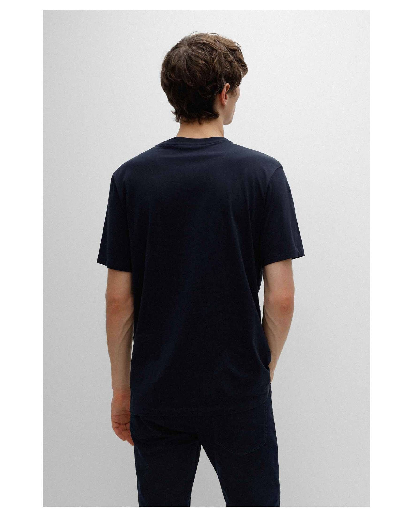 HUGO T-Shirt Herren T-Shirt blau DULIVIO (296) (1-tlg)