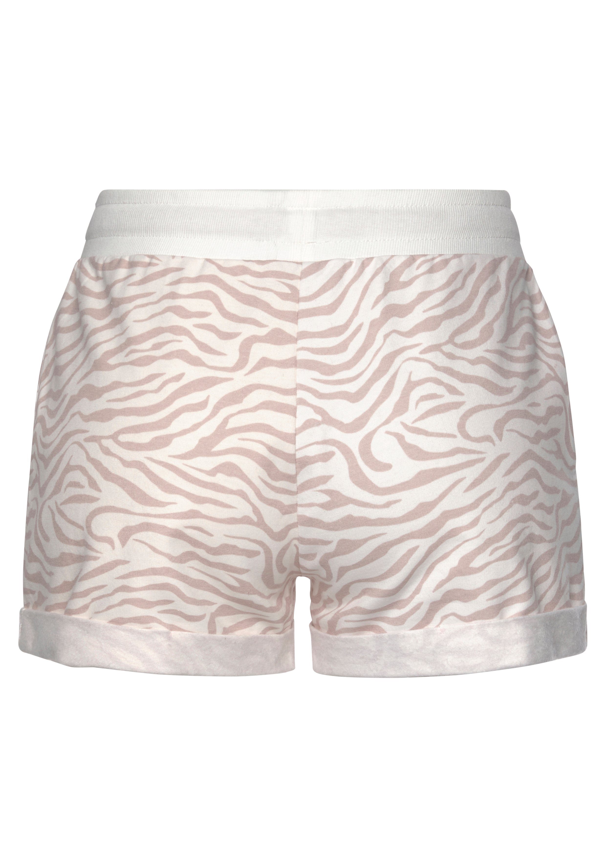 LASCANA Shorts mit Rippbündchen und Umschlagsaum, Loungewear – Bild 4 von 5