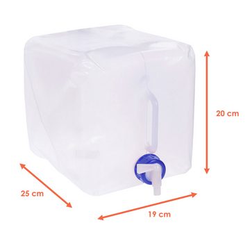 Spetebo Kanister Faltbarer Wasserkanister mit Zapfhahn (4 St), Tragbarer Wassertank für Camping und Reise