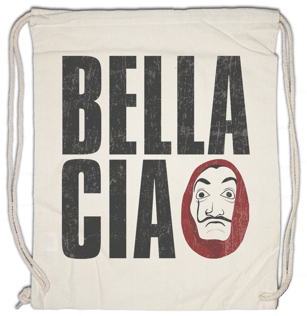 Turnbeutel Bella Ciao II Turnbeutel Bank Money Cash Überfall Professor Casa Heist