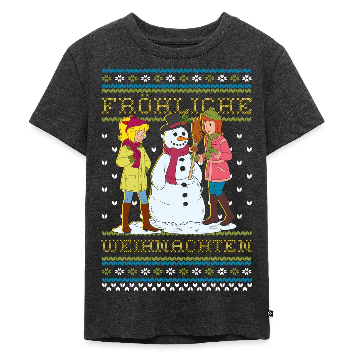 T-Shirt Bibi Und Tine Fröhliche Weihnachten Ugly Christmas Kinder Premium T-Sh