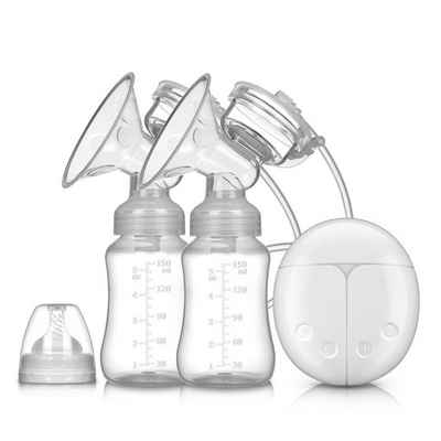 Baby Ja Elektrische Doppelmilchpumpe Beidseitige elektrische Milchpumpe,leises und schmerzfreies Stillgerät, Kommt mit zwei 150ML Milchpumpen mit zwei Modus-Optionen.