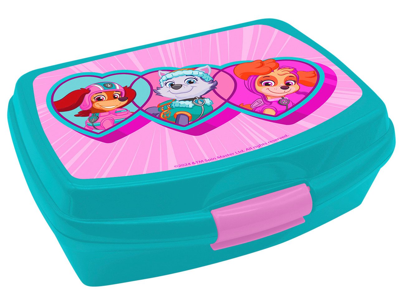 Geda Labels GmbH Lunchbox Paw Patrol Girl Pup Power, PP, (1-tlg), Türkis, 600ml, Klappverschluss