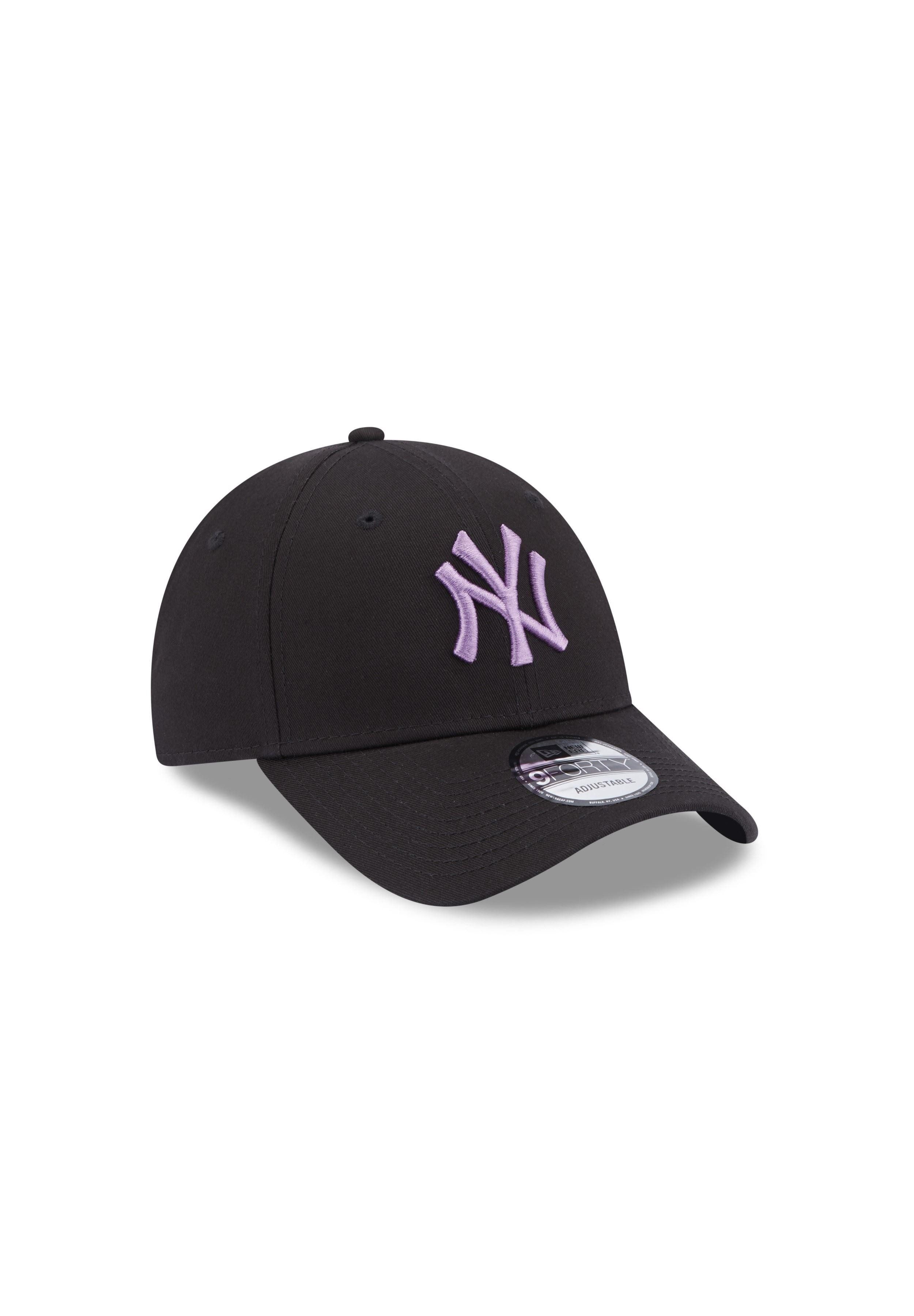 New Era Baseball Cap New York Yankees MLB League Essential Black Purple 9Forty Adjustable C (1-St)