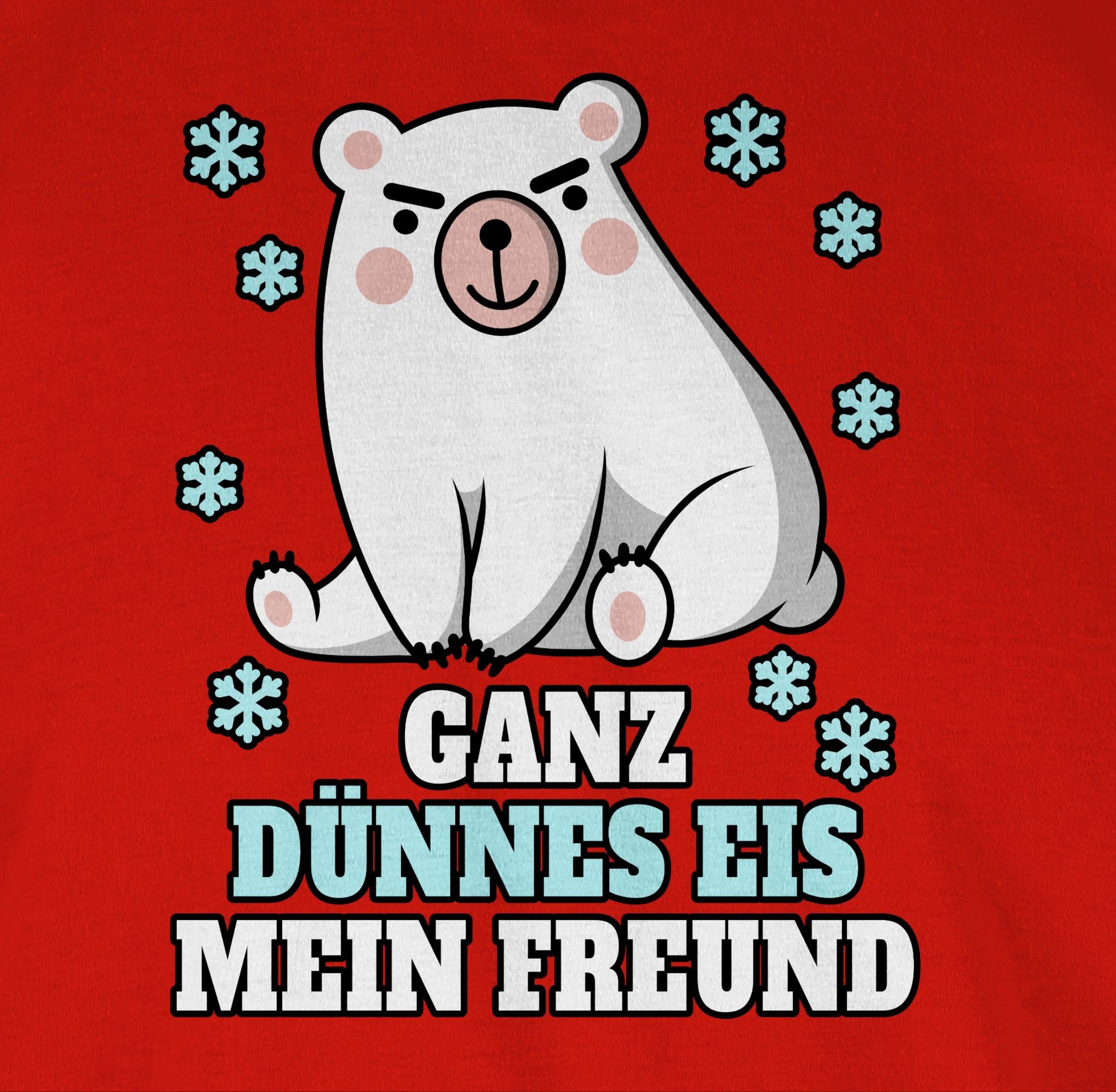 Shirtracer TShirt »Ganz dünnes Eis mein Freund Sprüche Statement mit
