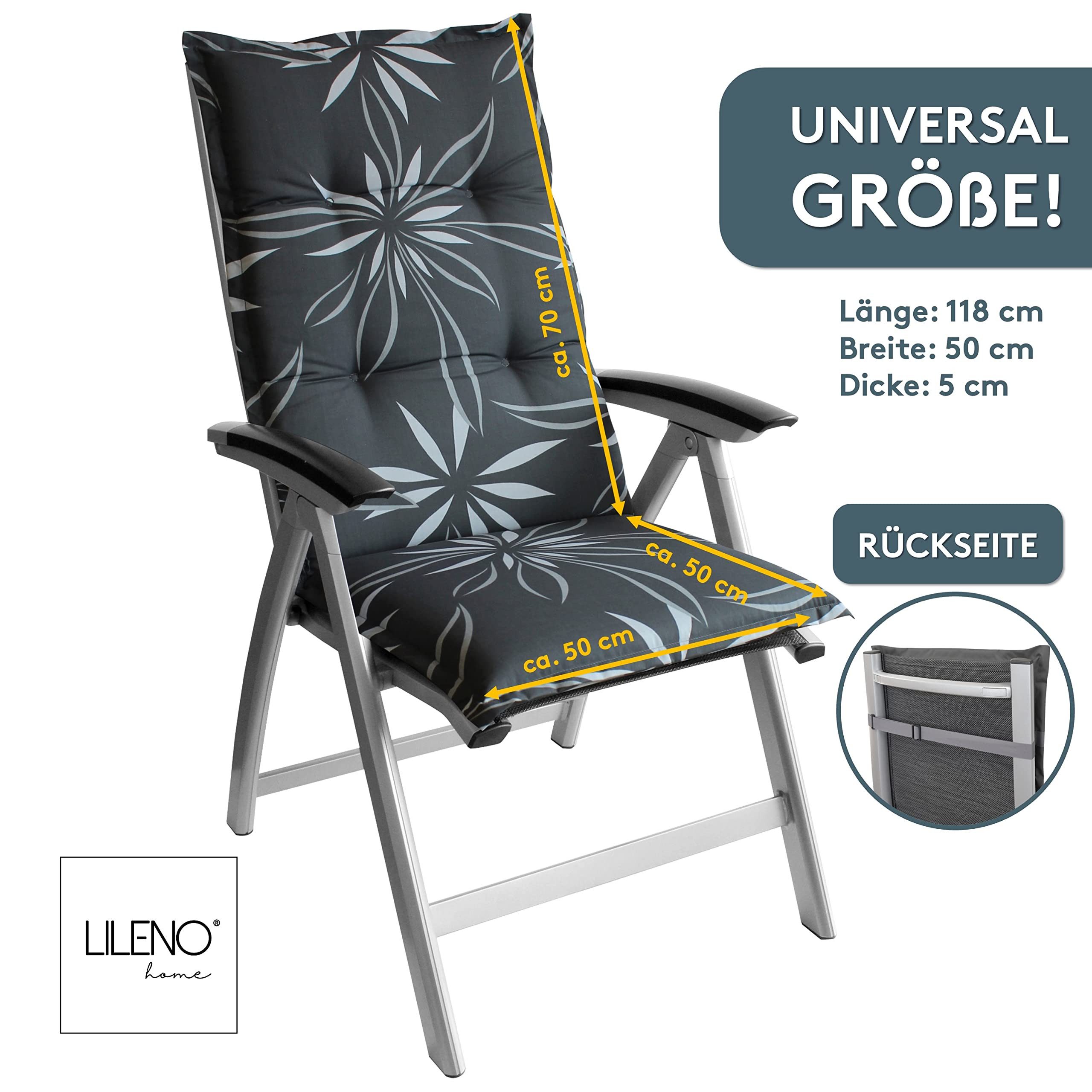 LILENO HOME Hochlehnerauflage Gartenstuhl Auflage, bequeme Sitzauflage für günstig online kaufen