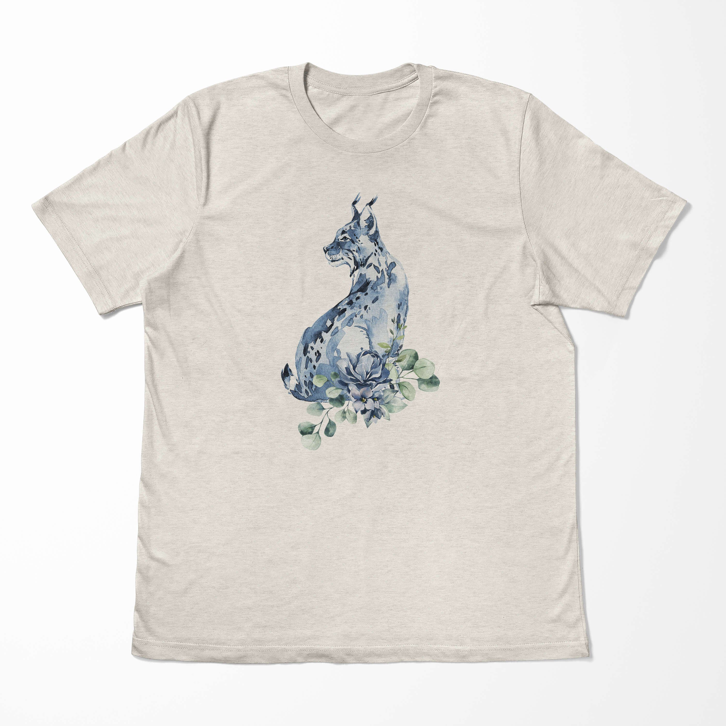 Sinus Art T-Shirt Herren Shirt Ökomode Motiv T-Shirt gekämmte erneuerb Nachhaltig Lux 100% Bio-Baumwolle Aquarell (1-tlg) aus