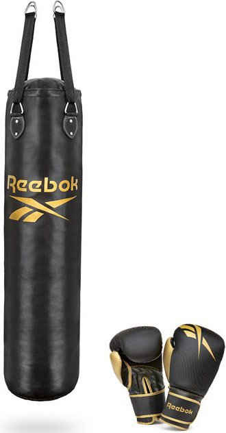 Reebok Boxsack »Combat Boxsack mit 12 Oz Boxhandschuhen "Gold"« (Set, 3-tlg., mit Boxhandschuhen)