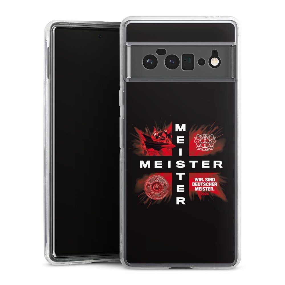 DeinDesign Handyhülle Bayer 04 Leverkusen Meister Offizielles Lizenzprodukt, Google Pixel 6 Pro Hülle Bumper Case Handy Schutzhülle