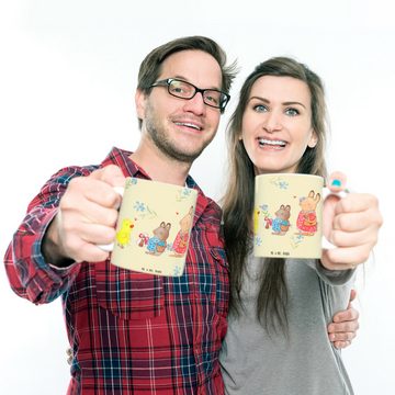 Mr. & Mrs. Panda Kinderbecher Ostern Geschenke - Blumig - Osternest, Bruchfeste Tasse, Kinder Tass, Kunststoff, Mikrowellenbeständig