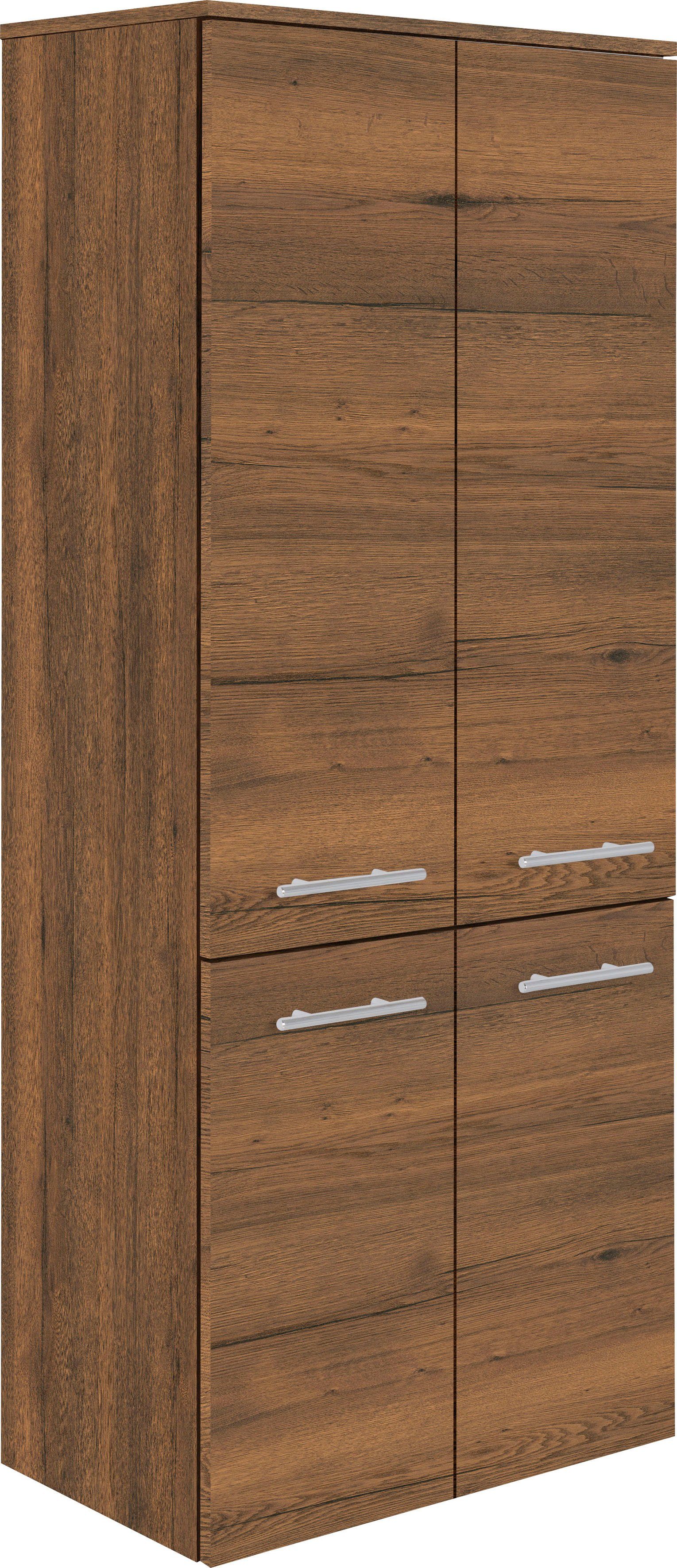 Einkaufswagen MARLIN Midischrank 3040, Breite braun Struktur Eiche 60 cm | Struktur braun Eiche