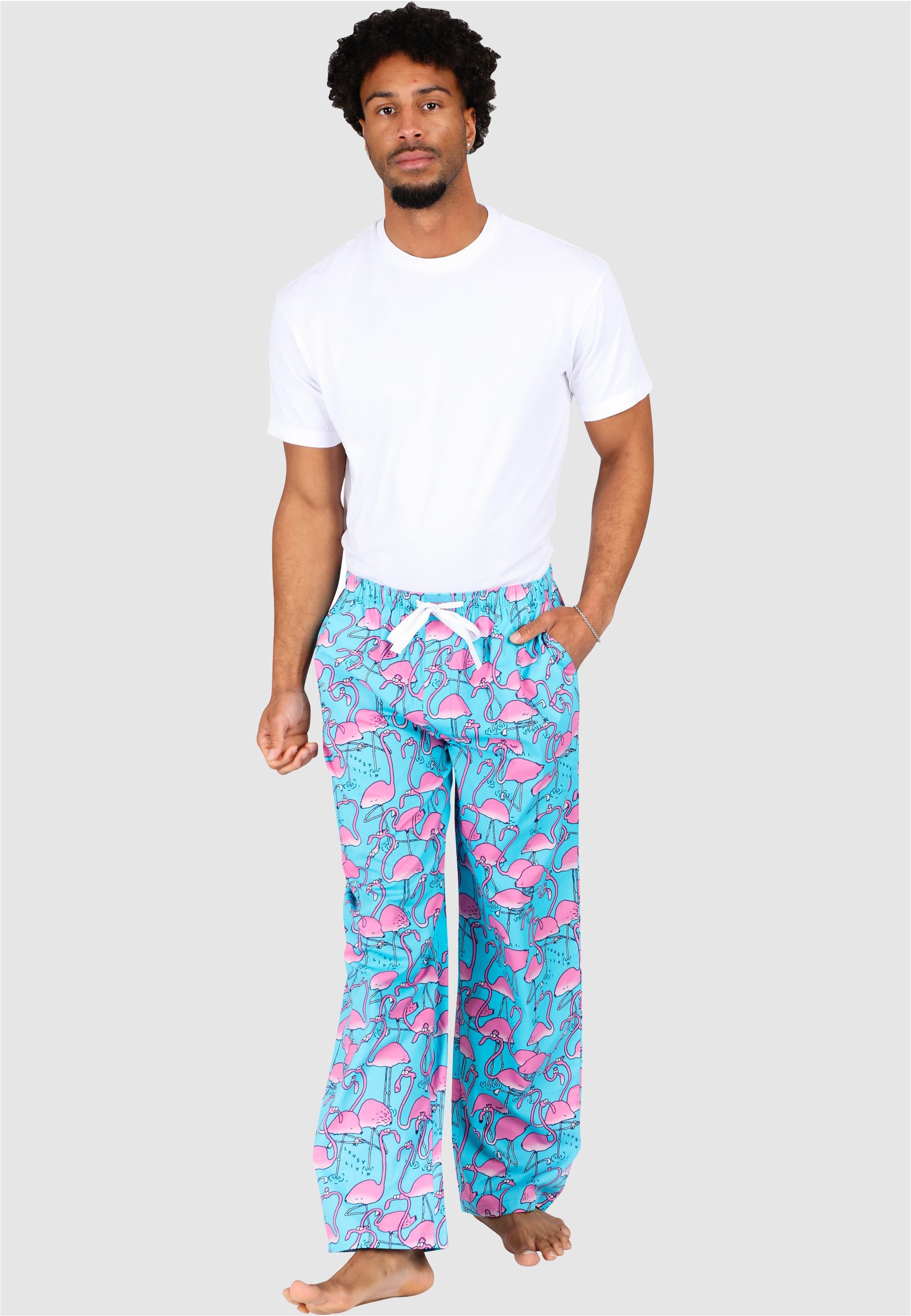Lousy Livin Schlafhose Pant Greater Flamingos mit Allover Print günstig online kaufen
