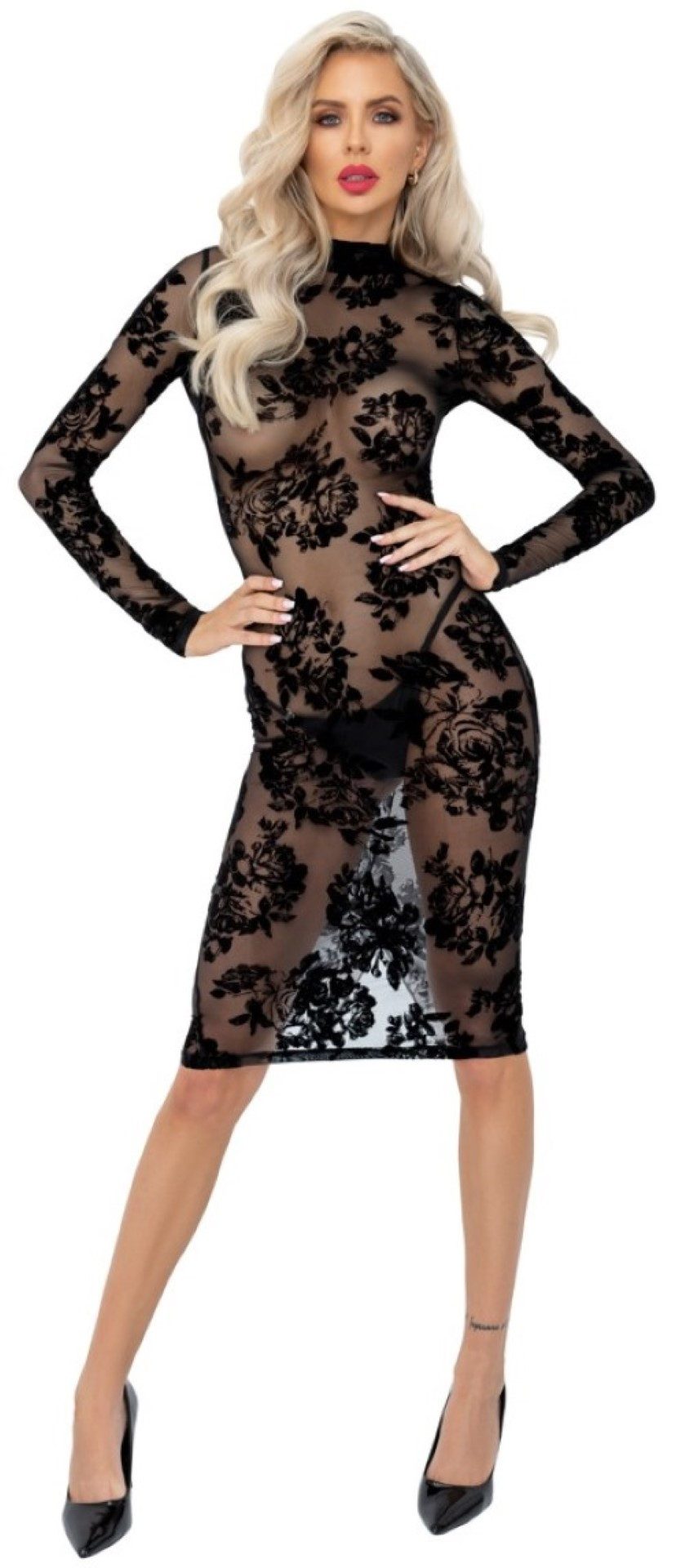 Noir Netzkleid Noir - Midi Kleid - (L,M,S,XL)