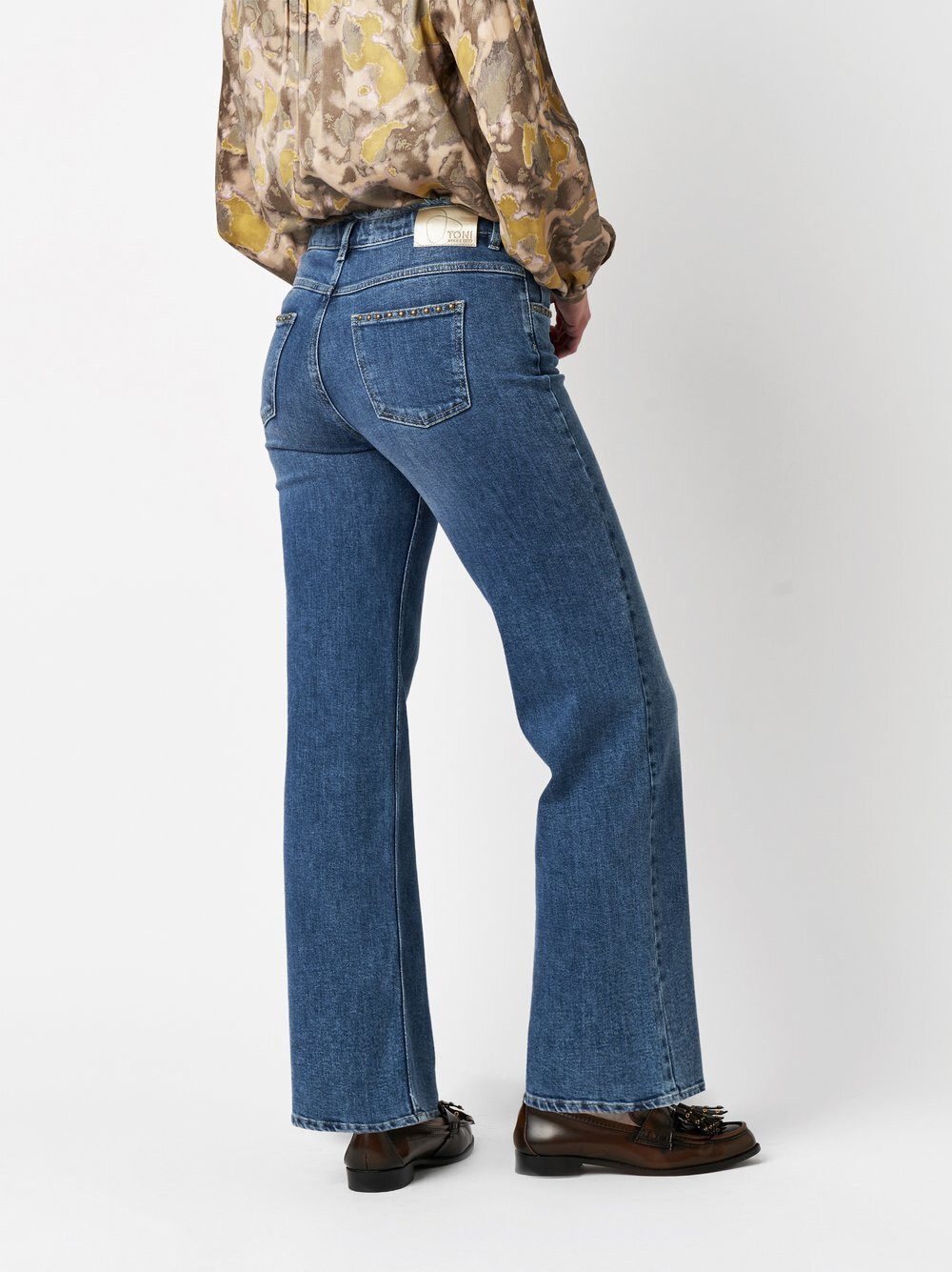 TONI Weite Jeans Ella mit Nieten an den Taschen