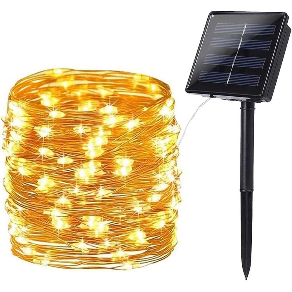 GelldG LED-Lichterkette Outdoor Solar Lichterkette, LED-Lichterkette