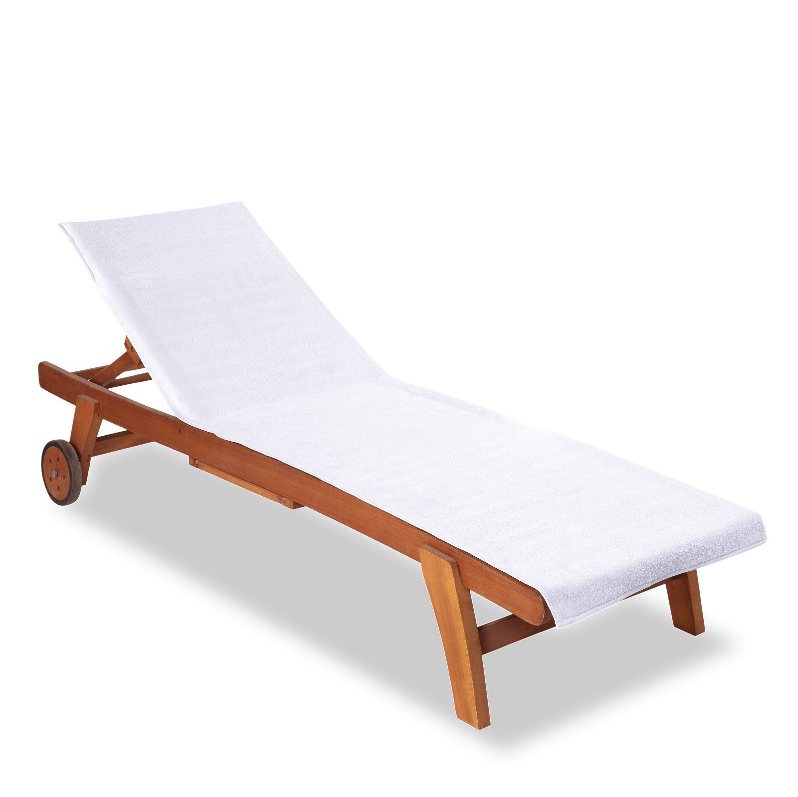 CLASS HOME COLLECTION Liegenauflage Frottee Schonbezug Liegetuch 75x200 cm Strandliege Sonnenliege, mit Lasche