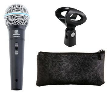 Pronomic Mikrofon DM-58-B Vocal Dynamisches-Mikrofon, inkl. Tasche, Klemme, Reduziergewinde