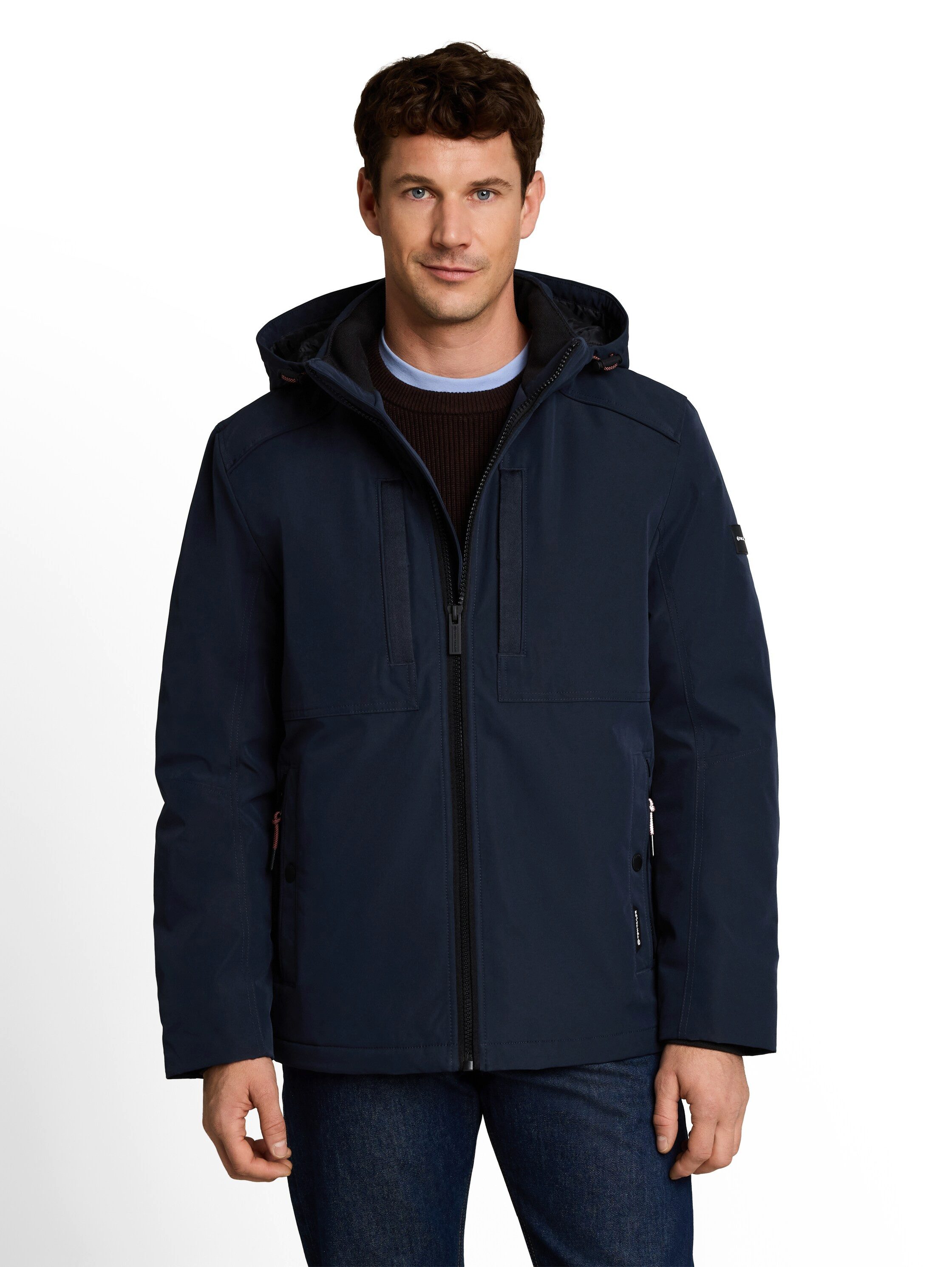 TOM TAILOR Softshelljacke Übergangsjacke / Fleece und Kapuze