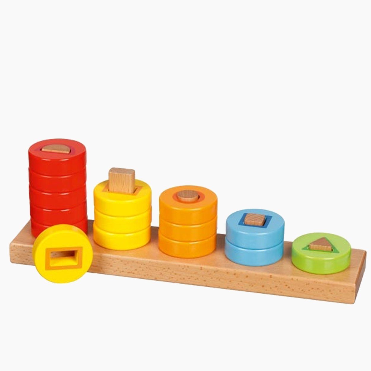 goki Lernspielzeug Sortierspiel (packung, 16-St., spar set), Fördert die Feinmotorik und das logische Denken