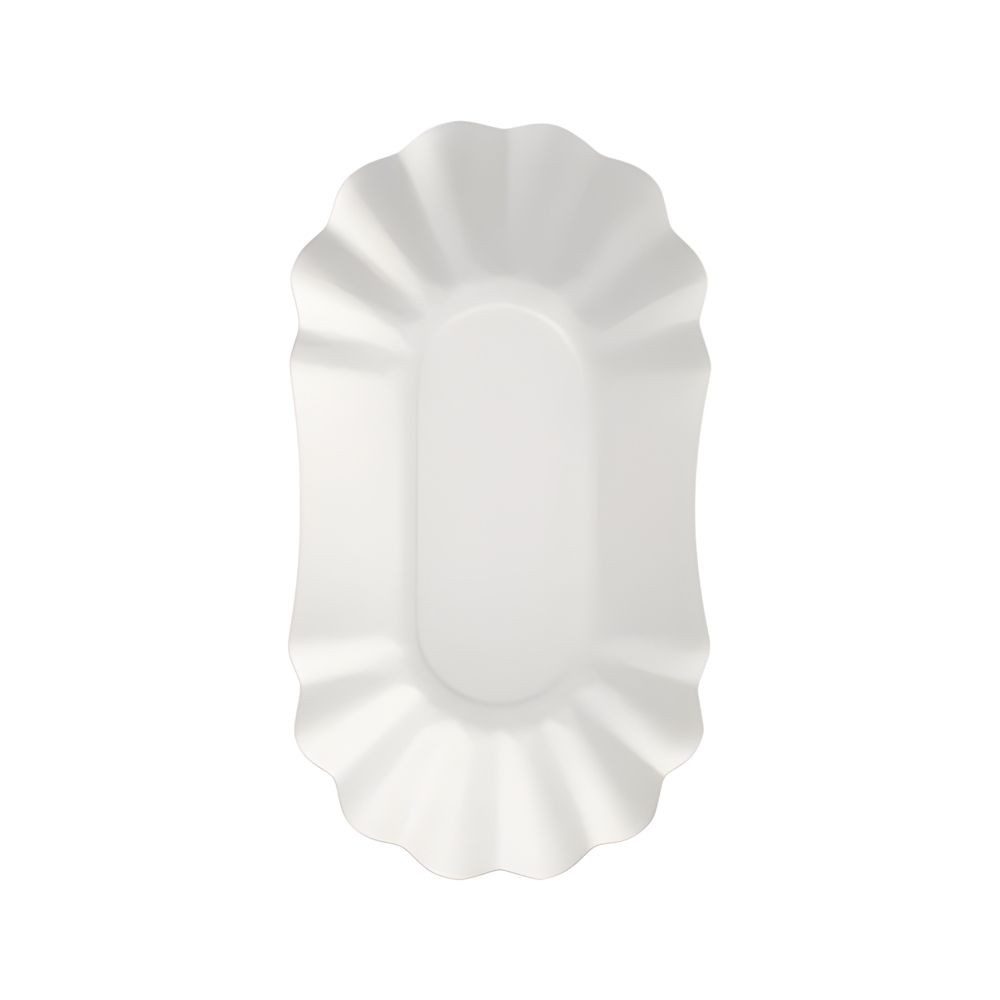 PAPSTAR Einwegschale Schalen, Pappe pure oval 10,5 cm x 17,5 cm x 3 cm weiss 250 Stk, Pappe aus Frischfaser