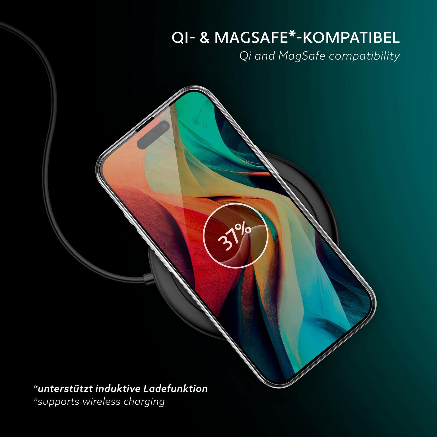 moex Handyhülle moex® Aero Case für Apple iPhone 16, Hülle Silikon durchsichtig, Clear Schutzhülle Transparent Silikonhülle