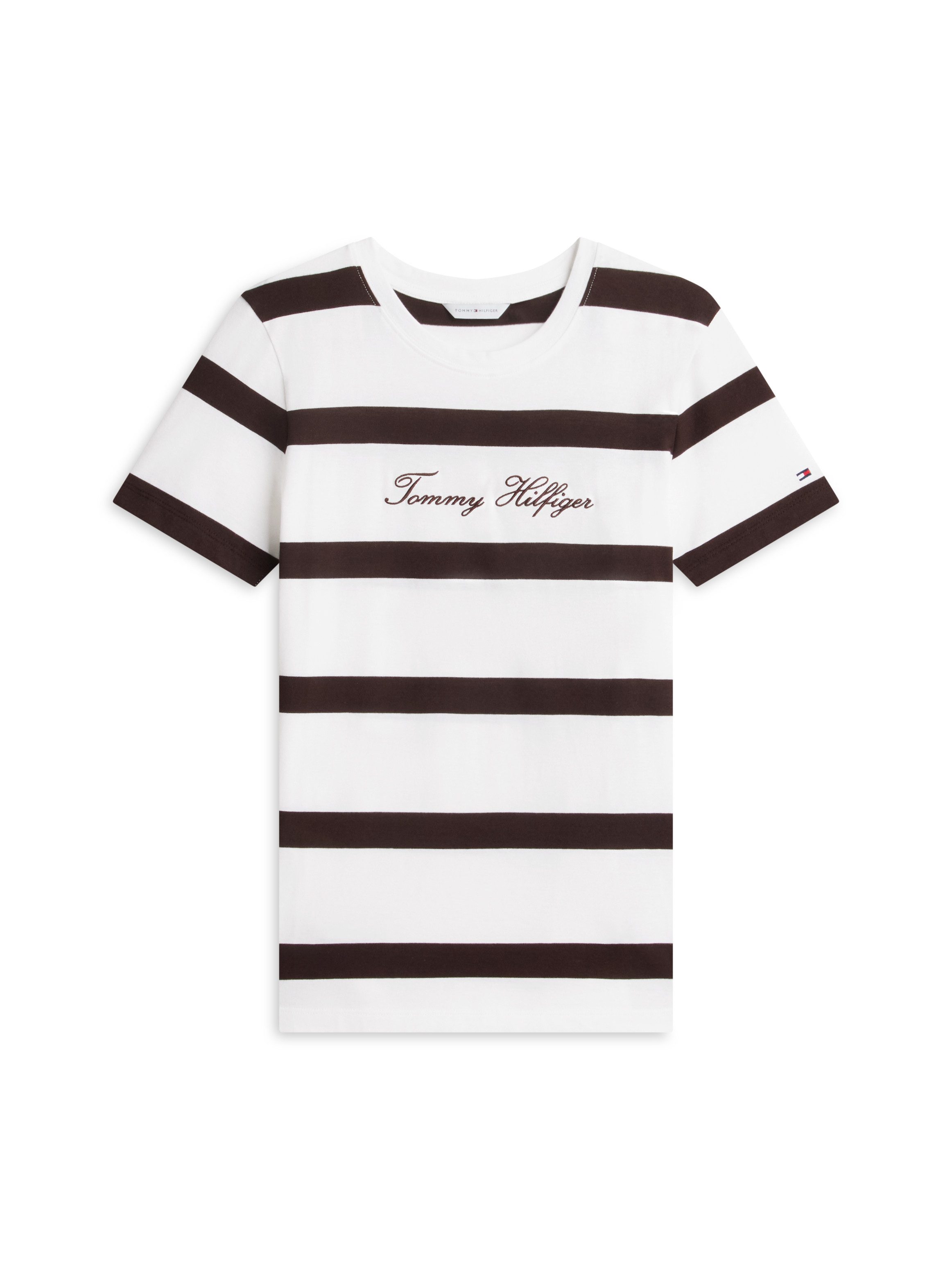 Tommy Hilfiger Kurzarmshirt SCRIPT REG C-NK SS T-SHIRT Baumwolle – Bild 5 von 5