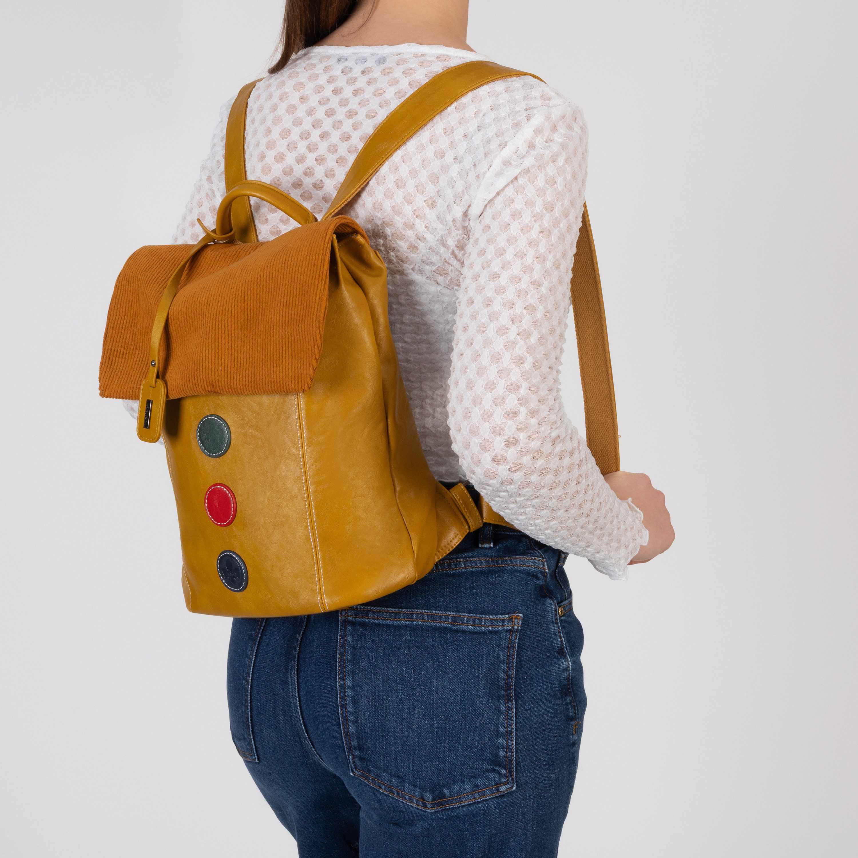 Rieker Cityrucksack, Freizeitrucksack, Shoppingrucksack mit bunten Akzenten