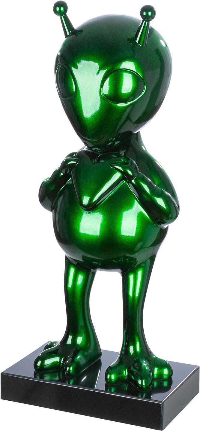 GILDE Skulptur Skulptur Alien auf Base