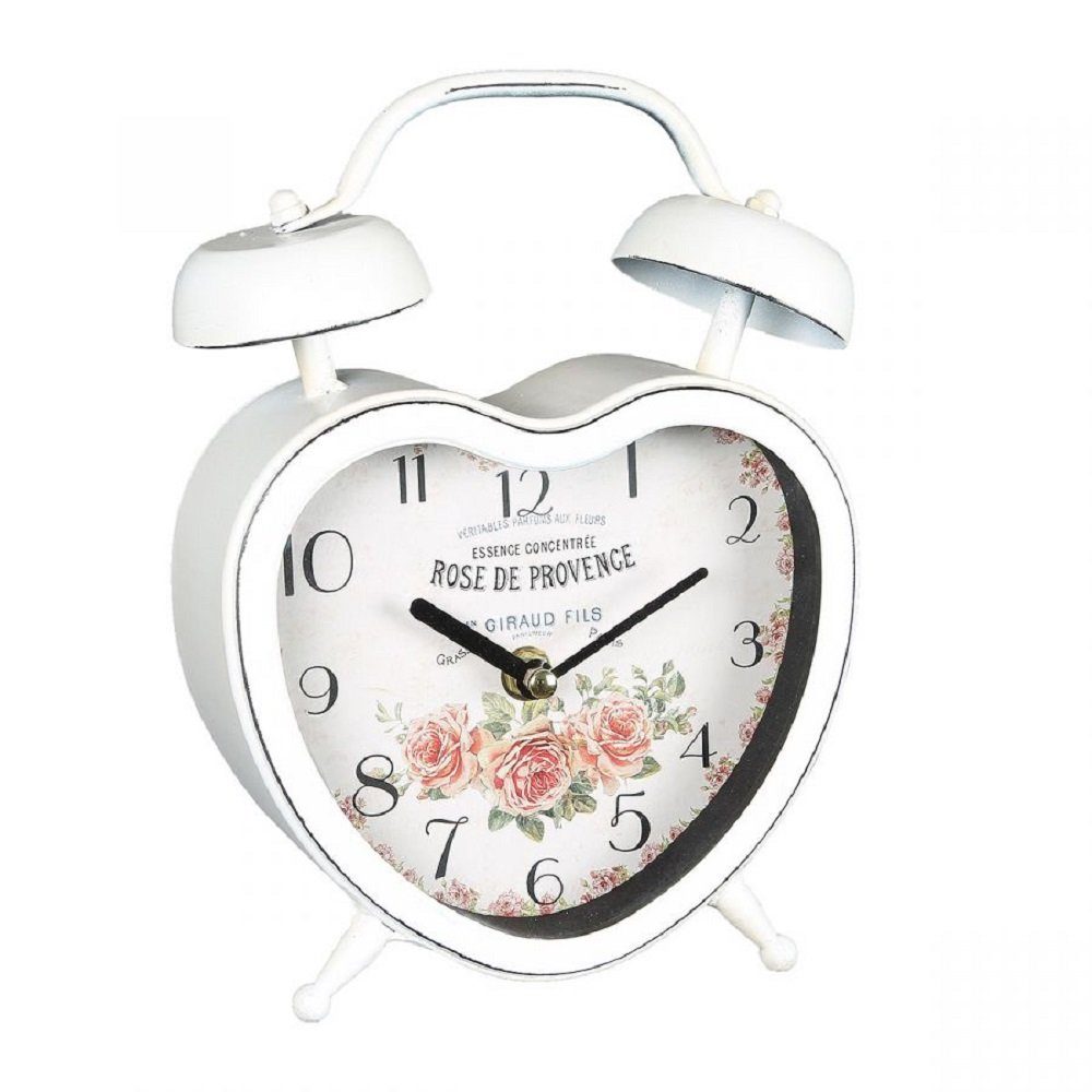 Tischuhr Tischuhr, Kamin Uhr mit Rosenmotiv in Herzform