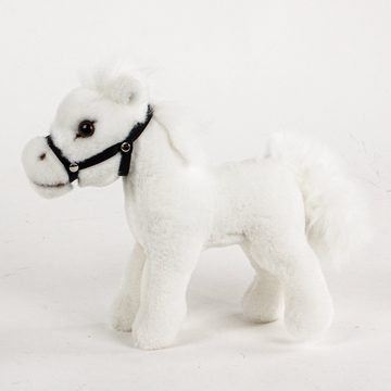 Teddys Rothenburg Kuscheltier Pferd weiß 20 cm Schimmel Pony (Stoffpferd Ponys Plüschpferd, Stofftiere, Plüschtiere, Fohlen aus Plüsch)
