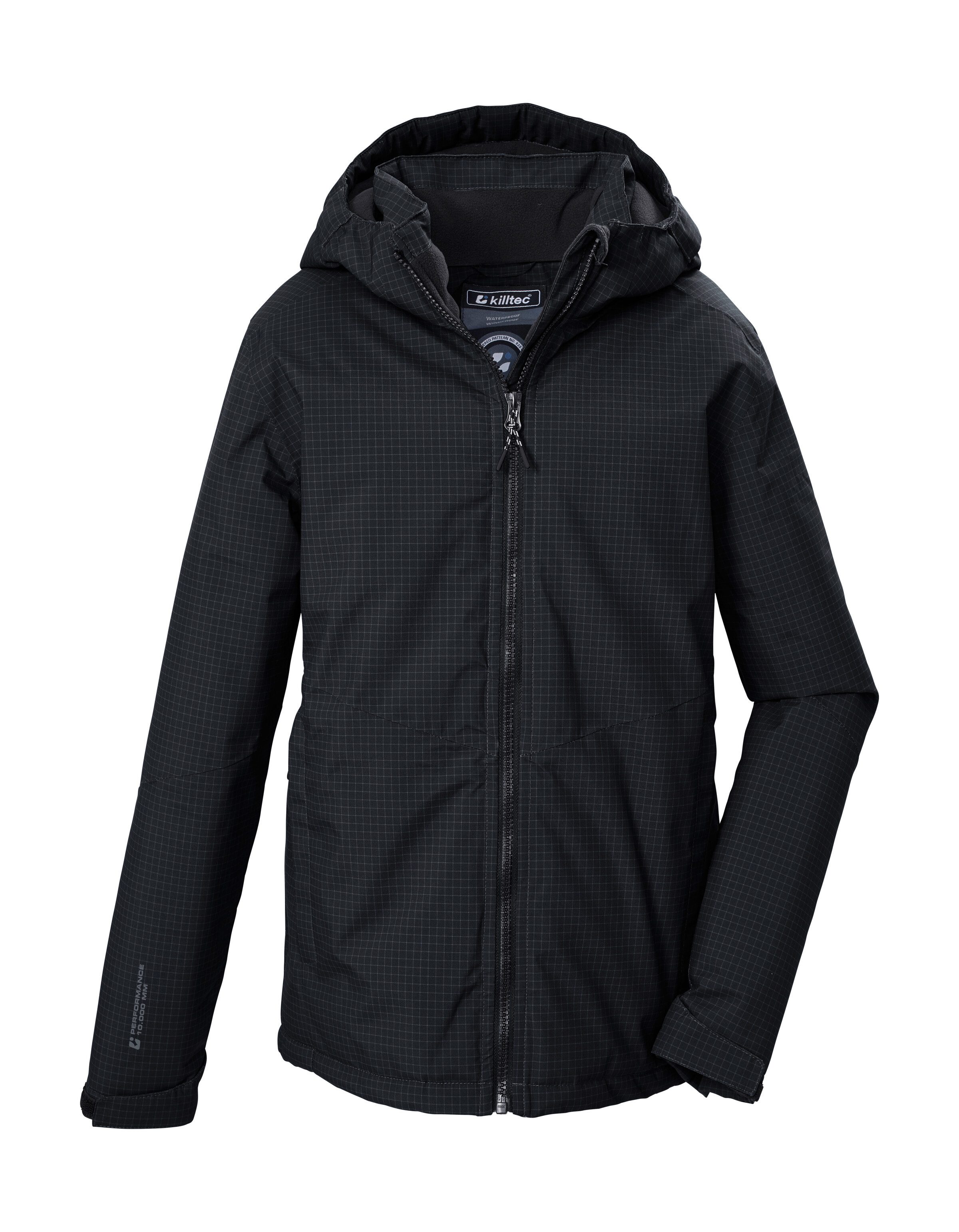 Killtec Funktionsjacke KOW 173 BYS JCKT Wind- und wasserdichte Kinderjacke mit Fleece und Karomuster