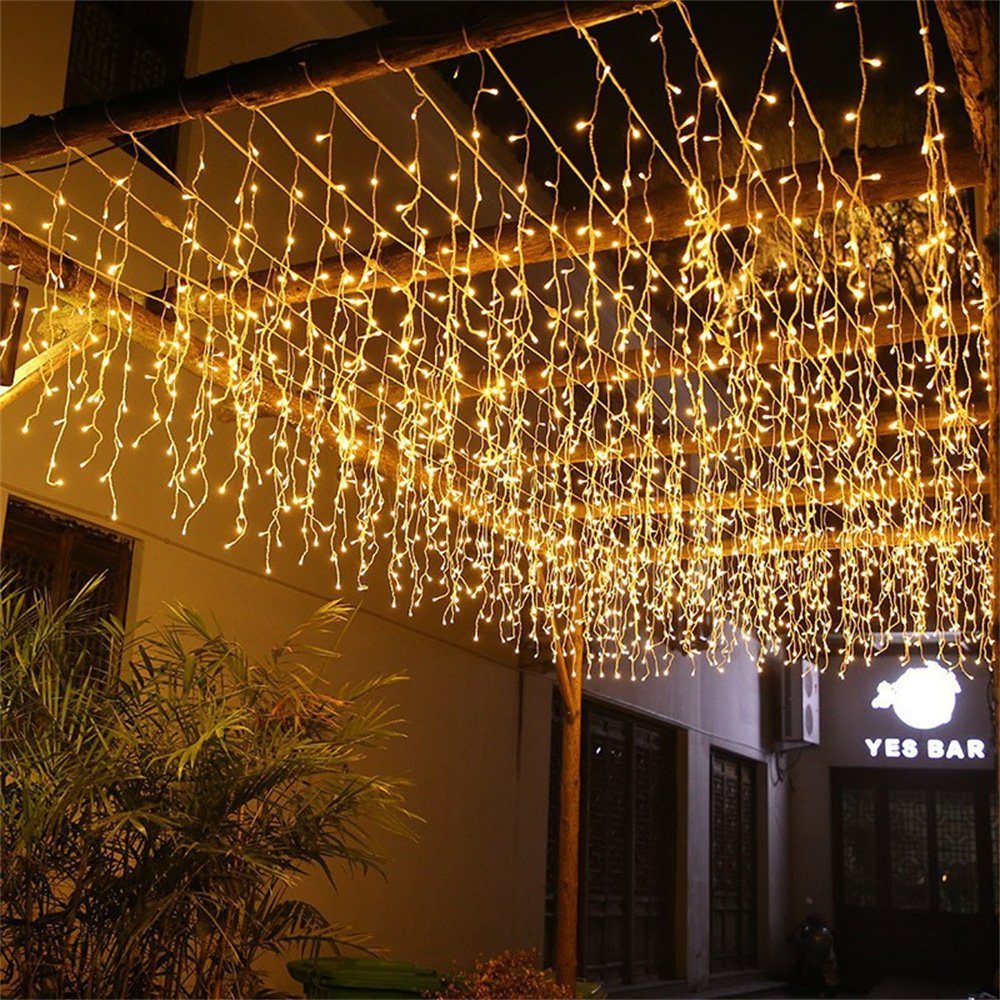 Dekorative Solarleuchte für 256LED 5m, Solar LED Warmes Lichter, Licht, LED Lichter, Dekorative draußen, Gartendekoration Wasserdicht, Dekorative