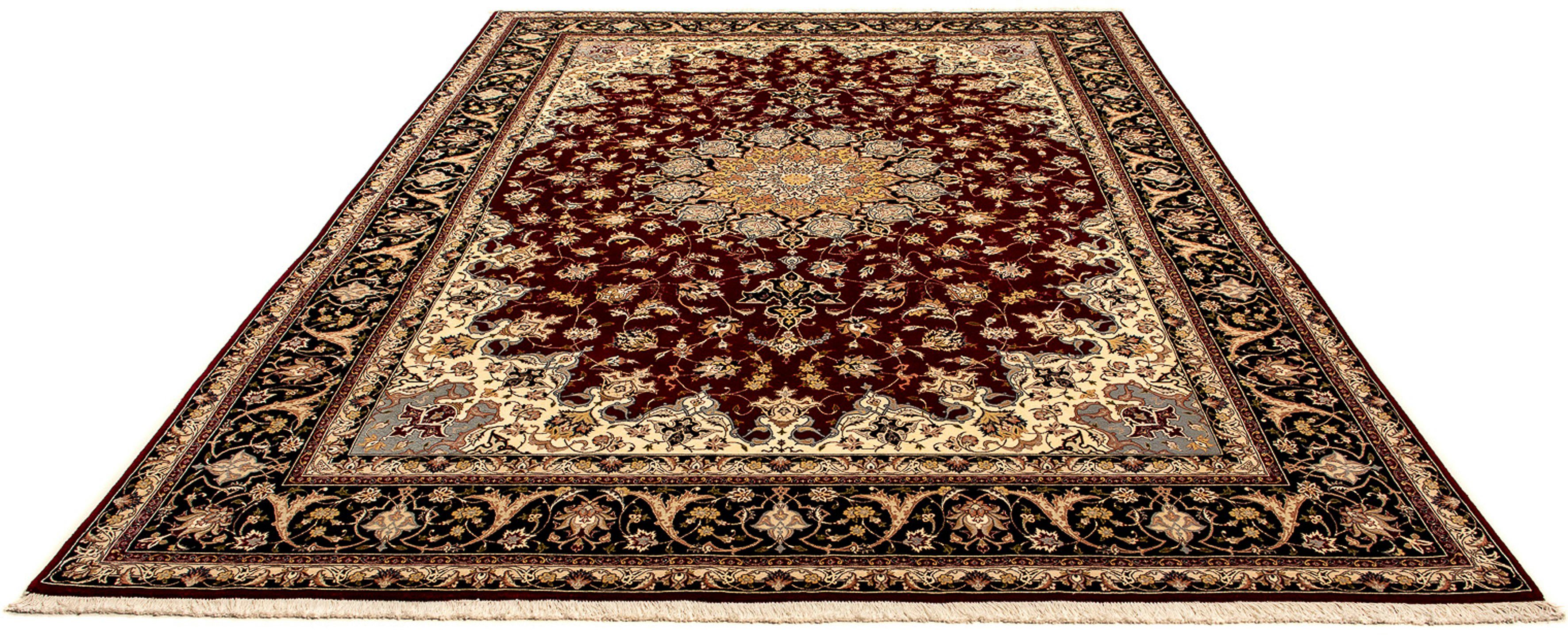 Orientteppich Perser - Täbriz - Royal - 352 x 249 cm - dunkelrot, morgenland, rechteckig, Höhe: 7 mm, Wohnzimmer, Handgeknüpft, Einzelstück mit Zertifikat