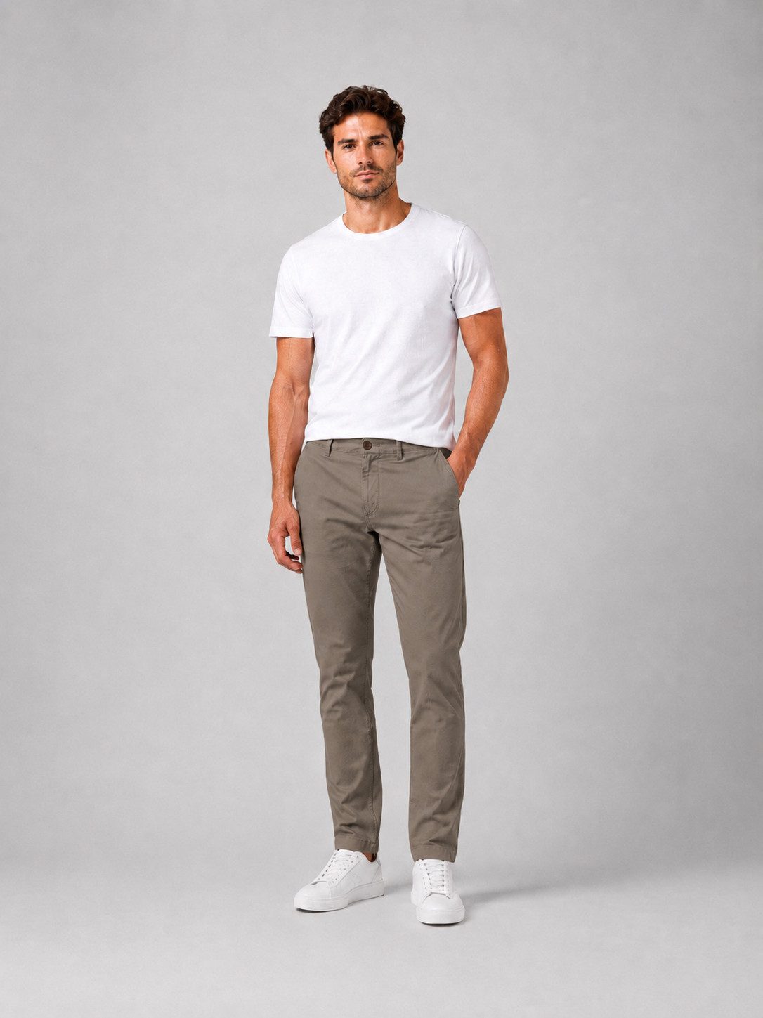 Smith & Solo Chinohose für Herren, Chino Hosen Herren mit Stretch, Modern Fit Hose Stretch-Komfort – Bild 4 von 5