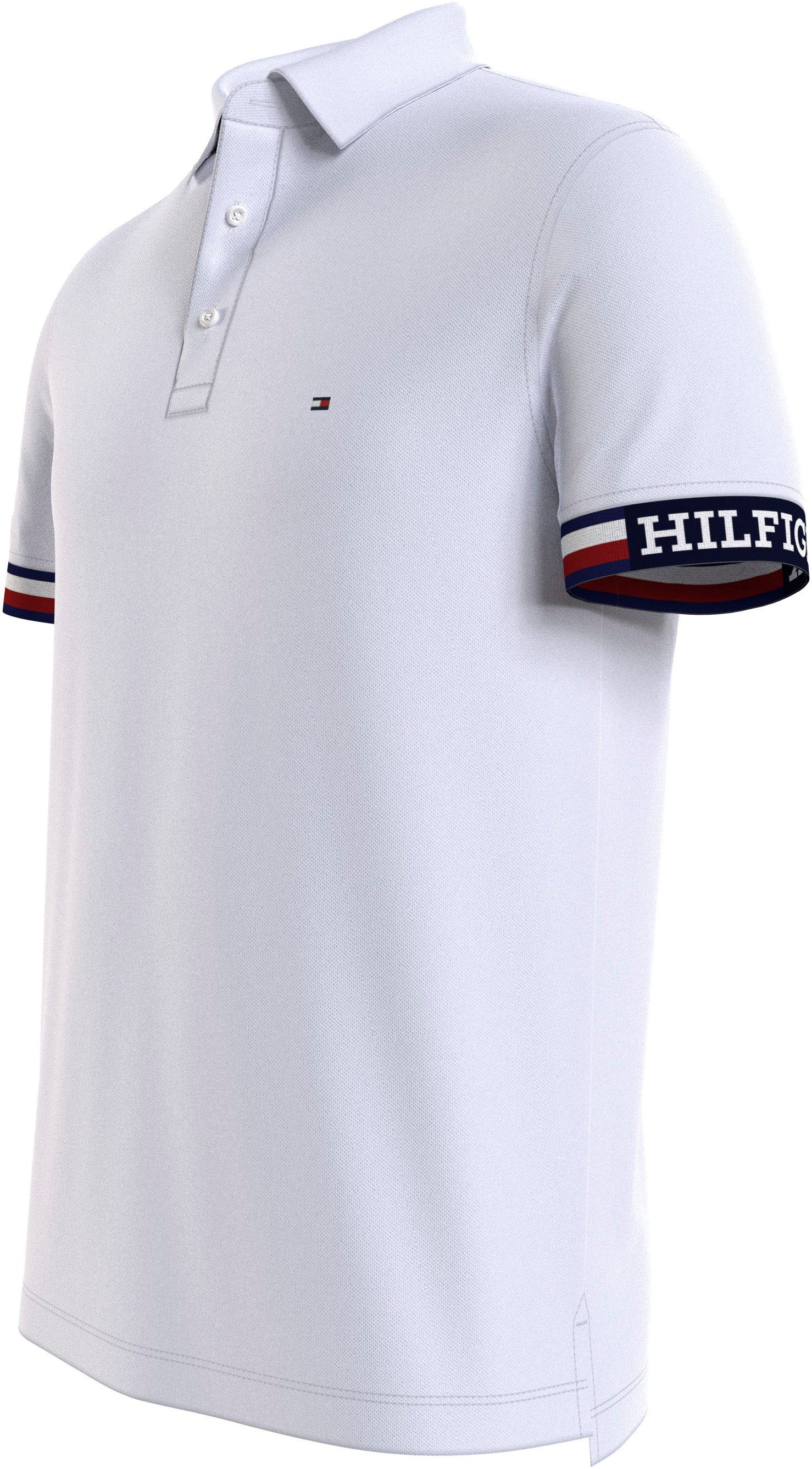 Tommy Hilfiger CUFF FLAG S/F Poloshirt BT-MONOTYPE White Tall POLO-B & Big